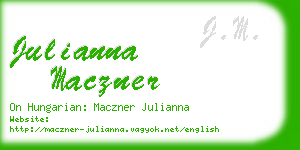 julianna maczner business card
